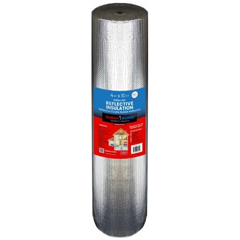 Double Bubble Insulation Roll (40 sq ft roll | 48-inch X 10-feet) RadiantGUARD Reflex-AIR PRO Reflective Insulation for RV Windows, Garage Doors and More Cover