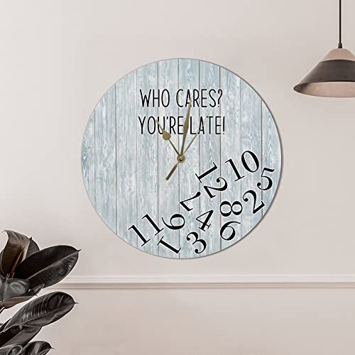 Reloj de pared redondo de 12 pulgadas silencioso de madera miniatura 3
