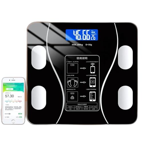 Balança Bioimpedância Digital Moderna Com APP Inteligente - Vidro...