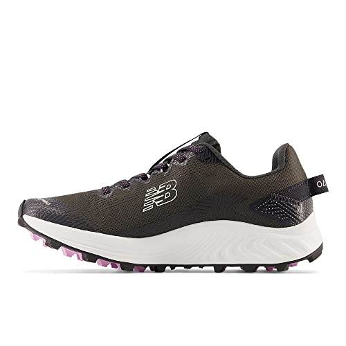 New Balance New Balance Women's FuelCell Summit Unknown V4 Trail Running Shoe, Blacktop/Green Aura, 9 W