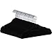 Produktbild Samt Ultra dünn platzsparende rutschfeste Kleiderbügel 45 cm/17,7 zoll, Lebensdauer Ersatz Garantie Packung 50, schwarz