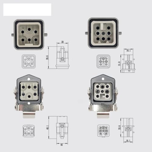Conector de carga pesada HA rectangular WHA04D: máxima seguridad contra fallos eléctricos 8