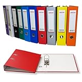 Pack of 10 A4 Assorted Colour Paperbacked Lever Arch Files by Janrax