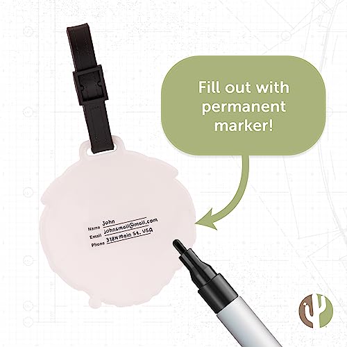 Desert Cactus Louisianna State University Luggage Tag UT Tiger Geaux Durable PVC Travel ID Label for Bags and Backpacks (Design B)4