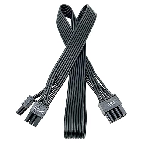 PCIE Cable for EVGA,PCIe 8 Pin Male to 8 Pin (6+2) Male PCI Express Power Adapter GPU Cable for EVGA Modular Power Supply 25-inch Cover