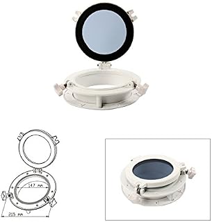 Amarine Made Boat Yacht Round Opening Portlight Porthole 8" Replacement Window Port Hole