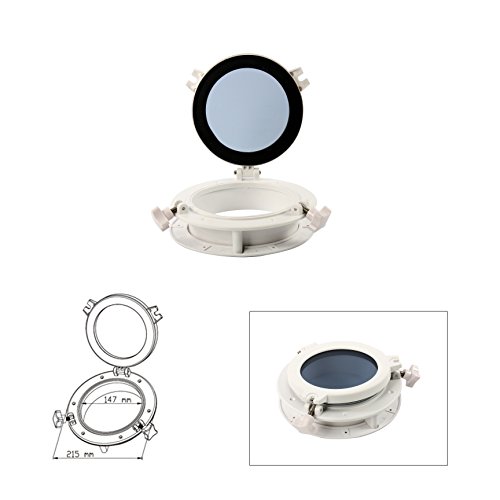 Amarine Made Boat Yacht Round Opening Portlight Porthole 8" Replacement Window Port Hole