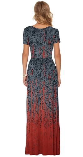 Image of AUSELILY Women's Classic Short Sleeve Loose Plain Casual Long Maxi Dresses for Women 2026