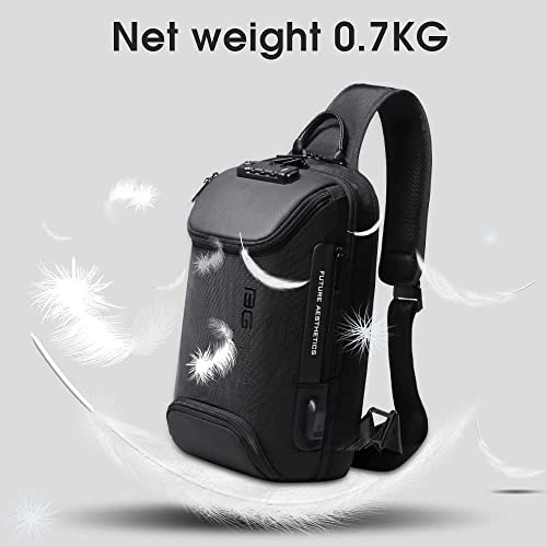 Bange Anti Theft Sling Backpack, Men's Sling Chest Bag Shoulder Casual Crossbody Backpack With Usb Charging Port For Men… #TOP7