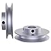 CHANCS Outer Diameter 60mm Single Groove Pulley 14mm Fixed Bore Pulley for Drilling Machine 6MM PU Round Belt