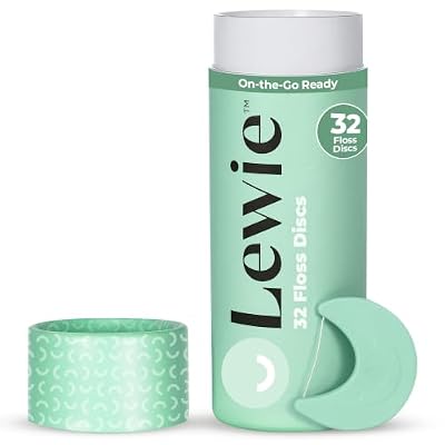Lewie Dental Floss Discs - Portable Eco-Friendly System - 32ct