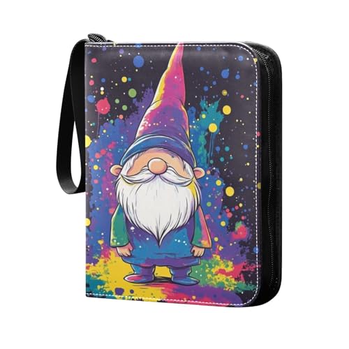 Álbum de tarjetas de recuerdo con fundas extraíbles de doble cara para niños y niñas, juguetes, regalo, arte de gnomo, colorido arte goteando