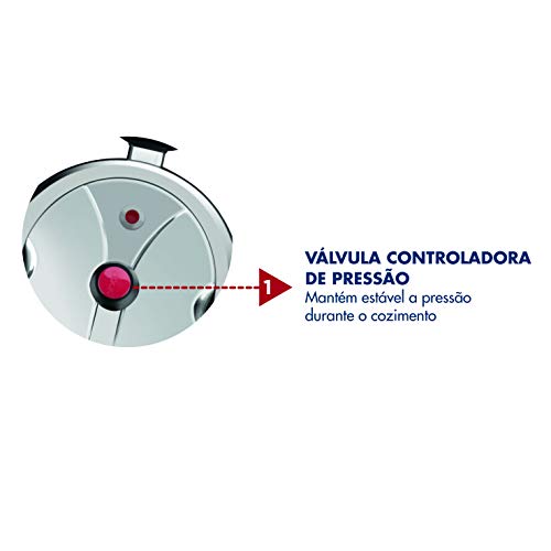 Panela De Pressão Clock Original 3 Litros Clock Clock Original Polida Polido Pacote De 5