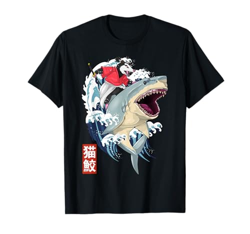 Kanagawa vintage de Samurai japonés Camiseta