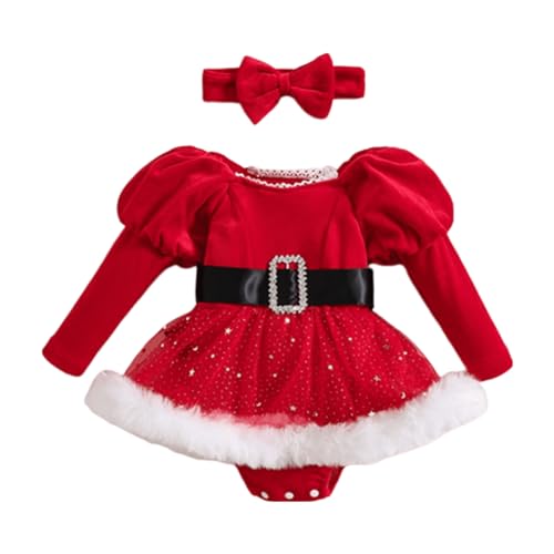 Tenue Noël bébé fille pour les repas de famille et séances photo de crèche