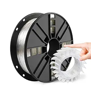 NOVAMAKER TPU Filament 1.75mm, Clear Flexible TPU 3D Printer Filament with 20g Cleaning Filament, 2.0lbs Spool, Dimensional Accuracy +/- 0.05mm, 95A Soft TPU Transparent