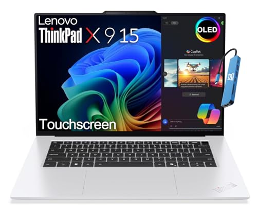 Lenovo ThinkPad X9 15 Aura Edition Business AI Laptop (15.3" 2.8K OLED Touchscreen, Intel Core Ultra 7 258V, 32GB DDR5, 1TB SSD) Copilot+ PC, Ultrathin, Backlit, Win 11 Pro, White (Next Gen X1 carbon)