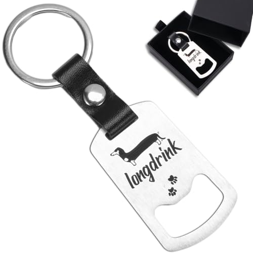 Cadeau teckel décapsuleur amusant avec motif teckel et dicton, porte-clés teckel, cadeau pour les amoureux des chiens, accessoires de teckel, cadeau pour homme, papa de chien