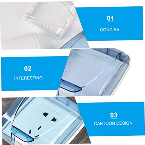 Orfofe 6Pcs Power Box Clear Case Outdoor Plug Cover White Case Wall Switch Protector Weatherproof Outlet Cover Outdoor Electrical Outlet Cover Surround Plastic Box #TOP2