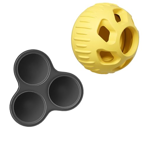 MZRAN Welpenspielzeug für kleine bis große Hunde, stabiles Silikon, Leckfutter, befüllbar, Leckerliball, Kauspielzeug, Form für Hundetraining, Leckerli-Spender