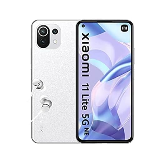 Xiaomi 11 Lite 5G NE - Smartphone 8+128GB, 6,55” 90Hz AMOLED Display, Qualcomm Snapdragon 778G, 64MP+8MP+5MP Triple Camera, 4250mAh, Blanc neige (Version Française)