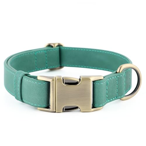 Plutus Pet Genuine Leather Dog Collar, Adjustable and Skin-Friendly