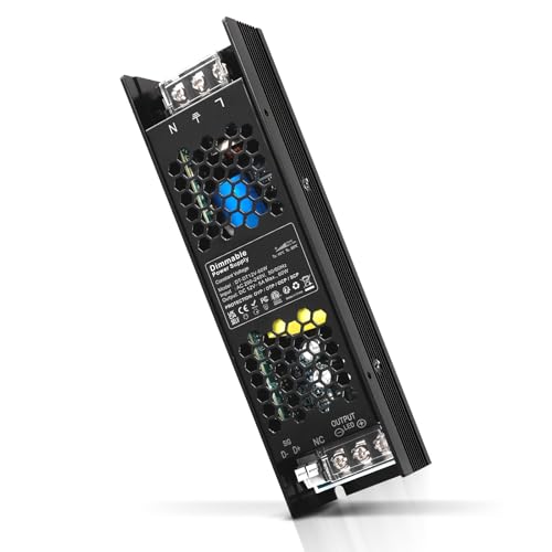 REYLAX LED Trafo 12V 60W Dimmbar TRIAC & 0/1-10V, Netzteil 12V 5A, Konstantspannungs Transformator, Trafo 230V auf 12V Schalt Niedervolt Treiber, Für 12 Volts LED Streifen