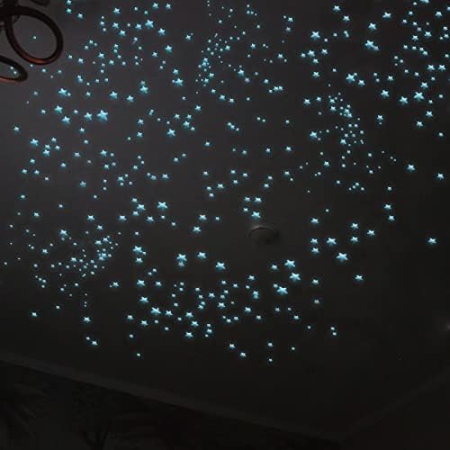 Glow in The Dark Stars Wall Stickers,252 Adhesive Dots and Moon for Starry Sky, Decor for any