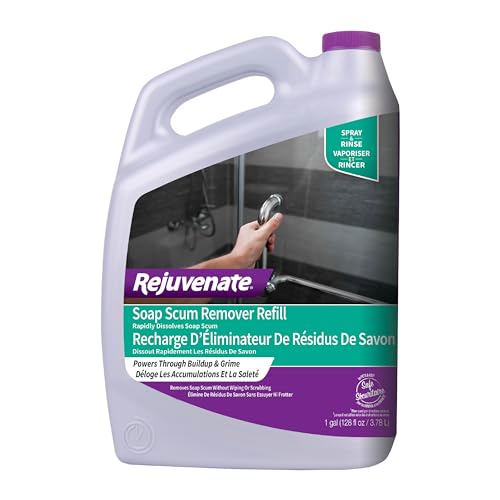 Rejuvenate Soap Scum Remover Refill Easily Dissolves Soap Scum Without Scrubbing, 1 Gallon by Rejuvenate - Used condition - US$19.26