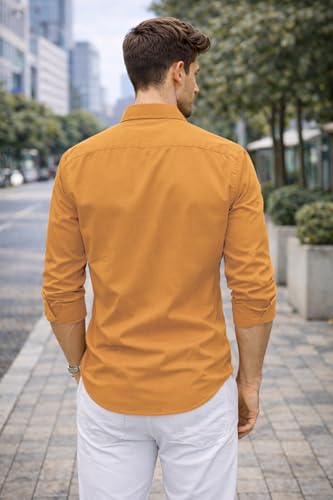 Image of Ben Martin Shirt for Men | Regular Casual Shirts for Mens' | Men's Casual Shirt's Slim Fit | Full Sleeve Cotton Shirts for Men's | Solid Shirt's for Mens Stylish | Formal & Casual Office Wear Shirts
