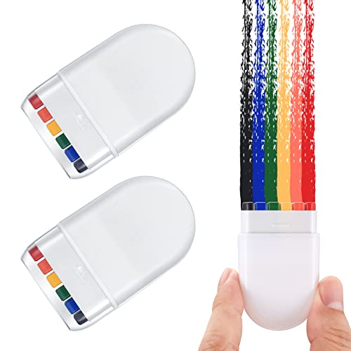 Lot de 2 Kits de Peinture de Visage Arc-en-ciel, Stylos de Peinture de Corps de Visage Peinture, Crayons Maquillage Artistique pour Cosplay Fête Maquillage Halloween Cover