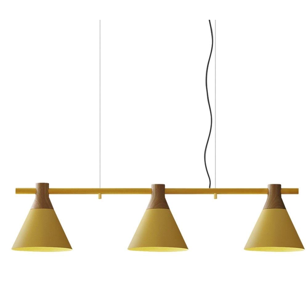 Suspension E27 en bois pour éclairage de table de restaurant