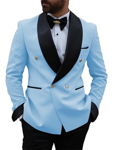Mens Suits 2 Piece Regular Fit Groom Tuxedo Prom Formal Wedding Suit Shawl Lapel Blazer Pants Set