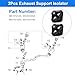 2Pcs Rear Exhaust Pipe Support Isolator Muffler Rubber Hanger Vibration Dampener Left Right For Ram 1500 Truck 2019-2025 68519121AA 68335439AA 68410310AA 68410310AB Driver Passenger Side