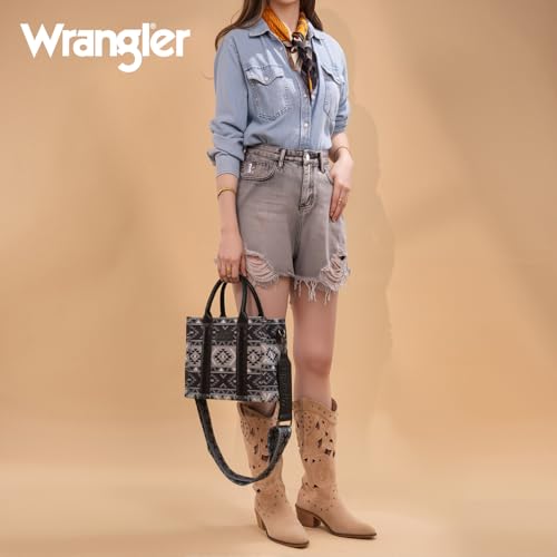 Image of Wrangler Aztec Tote Bag for Women Boho Shoulder Purses and Handbags