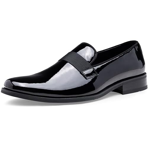 Jousen Men's Tuxedo Shoes Business Formal Loafers for Men Slip On Dress Shoes