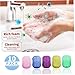 Nukinp Portable Travel Soap Sheets, 10 Pcs Disposable Soap Paper Flakes for Travel Outdoor Kitchen Toilet (Random Color)