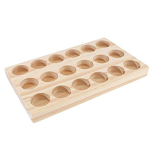 Ätherisches Öl Display Ständer 18 Löcher Holz Box Veranstalter Aromatherapie Öle Hölzern Tragen Gestell Halter…