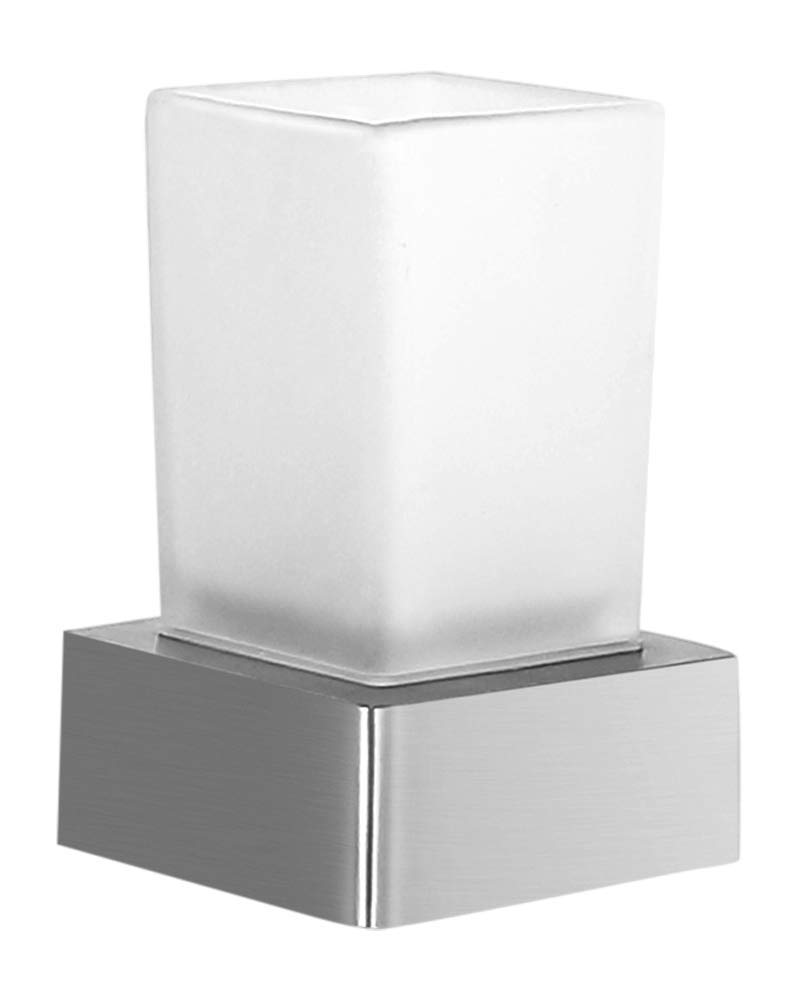 Tasse En Verre Ambrosya® | Porte-Brosse à Dents Exclusif En Acier | WhichOne Brosse Toilette