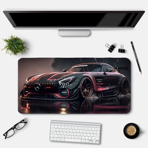 Image of Extended Gaming Mouse Pad for Desk (23x11.5 Inch) - Large Mouse Pad for Office & Home | Non-Slip Rubber Base, Smooth Surface Desk Mat for Laptop, Keyboard & Mouse (Sports Car Edition) (Print 13)