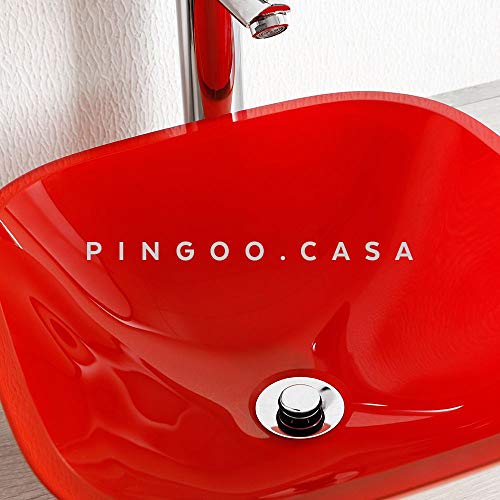 Pingoo.Casa, Válvula de Escoamento para Cuba de Banheiro, Click, Cromado, Jupurá, Prata