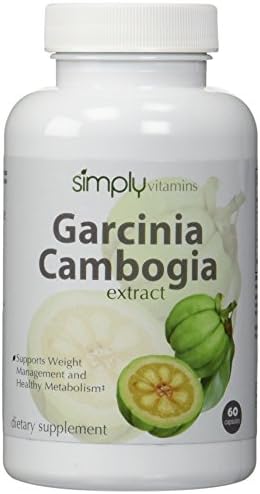 Simply Vitamins Garcinia Cambogia Extract 60% HCA 60 Capsules - Supports Healthy Weight Loss and Weight Management. Boosts Metabolism and Suppresses Appetite. All Natural Non-Stimulant Fat Burner.