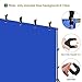 UTEBIT 6x9ft Blue Backdrop Screen with 4pcs Spring Clamps Polyester Chromakey 1.8X2.8m Blue Background for Video Photography Studio Picture Shooting