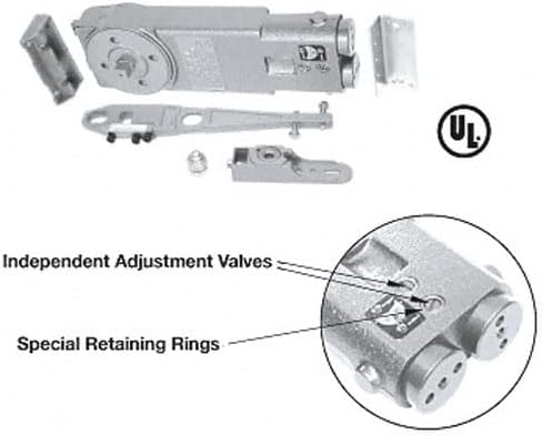 CRL 90 Degree No Hold Open Overhead Concealed Closer Package for Side-Load Installation - A.D.A. GE Package