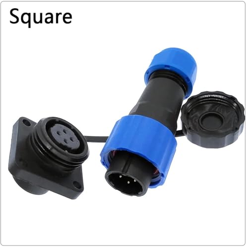 Conector SP16 IP68 macho hembra chasis cuadrado enchufe 7 pin aéreo 2