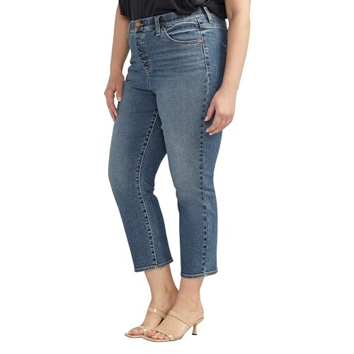 Jag Jeans Women's Plus Size Valentina High Rise Straight Leg Cropped Jeans2