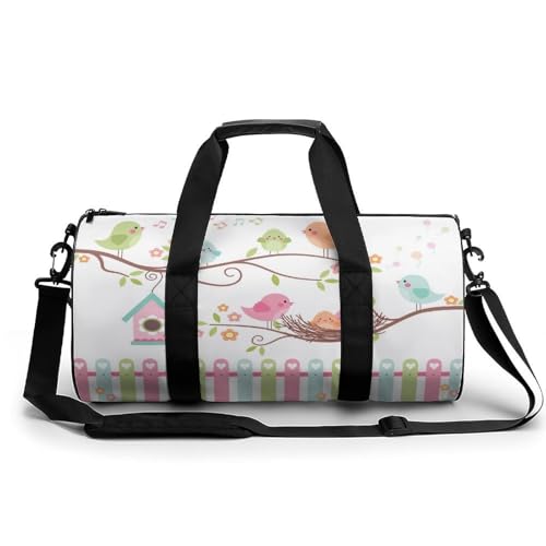 Sac de sport gym Feuille D'oiseau 45x23x23cm compact