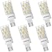 LeMeng 50watt T5 T10 Wedge Base LED Light Bulb, 12Volt AC/DC 5W 500lm for Outdoor Landscape Path,Automotive RV Camper Trailer Marine Boat Dome Fixture Lighting, 6000K Cool Daylight White-6 Pack