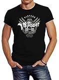 Neverless Herren T-Shirt V8 Power Motor Block Tuning Slim Fit schwarz XXL