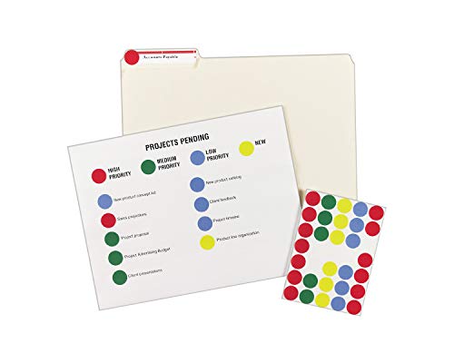 Avery Removable Color-Coding Labels, Removable Adhesive, Assorted Colors, 3/4" Diameter, 1,008 Labels (5472) #TOP5